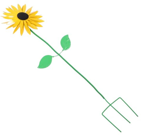 Yardenfun Sunflower Windmill for Outdoor Garden Ornament Sturdy Iron Art Decor Easy to Install