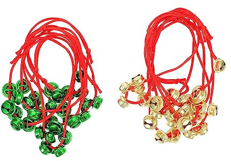 Zerodeko 12St Weihnachtsarmband Jingle Bell-Armband hängender Glockenanhänger armbänder für kinder party mitgebsel kinder dekorative Glockenarmbänder Glockenarmbänder Spielzeug Seil