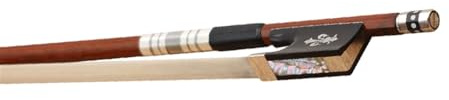 Geigenbogen volle Größe 4/4-1/8 Violinbogen, Brasilholz-Violinbogen, weißes Schachtelhalmhaar, geeignet für Anfänger und Geiger(3/4)