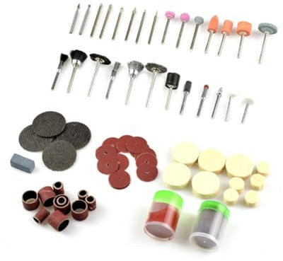BUGUUYO Set Di Spazzole A Ruota Da 100 Pezzi Kit Di Utensili Multifunzione Per Lucidatura Levigatura Rimozione Di Sbavature E Molatura