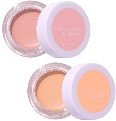 Kighdel 2pcs Under Eye Concealer - 2 Colors Brightener and Colour Corrector for Dark Circles, Blemishes and Fine Lines
