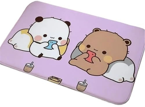 Entrance Mat Bubu And Dudu Kitchen Carpet Hallway Living Room Doormat Entrance Door Mats Decor Aesthetic Bathroom Bedroom Rug(Purple)