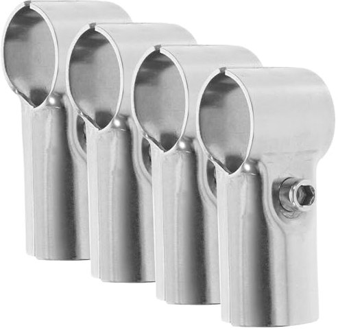 DIYEAH Stainless Steel End Rail t Clamp 4pcs with Nuts for Chain Link Fence and Home Handrail Fixing