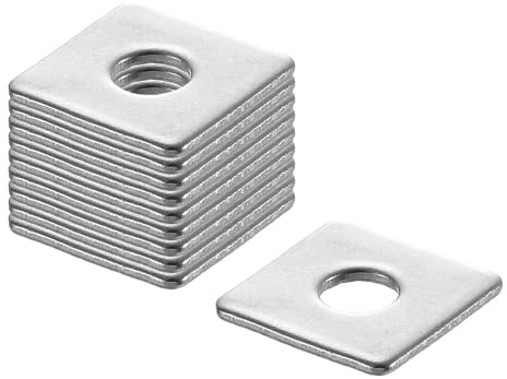 QUARKZMAN 100Pcs 1/2 Piastra Quadrata per Bullone 5/32, 304 Acciaio Inossidabile Piastra Portante Rondella Piatta Spaziatore Guarnizione per Riparazione(Spessore 0.04)
