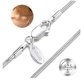 LOLIAS Collana Donna Argento 925 Sterling Serpente 1.5MM Lunga Catena Argento Choker Uomo Donna 60CM