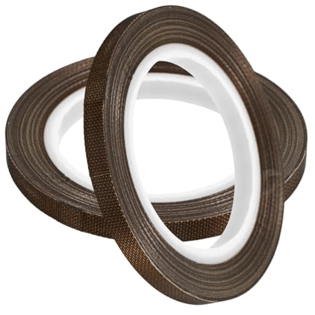 PLAFOPE 2 rollos Cinta Teflón Alta Temperatura Cinta Selladora para Máquina de Vacío Aislante Térmico Resistente al Desgaste y Calor para Sellado Industrial