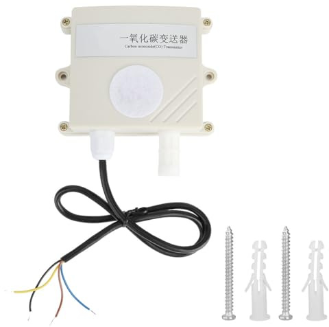 Rilevatore di monossido di carbonio a parete Trasmettitore sensore di gas CO con monitoraggio dell'umidità della temperatura per uso interno ed esterno Materiale PVC IP65