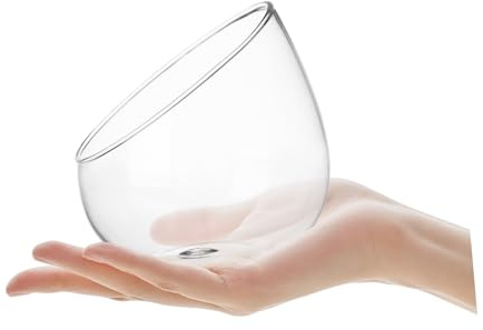 IDEANATEGRATE Cuencos para Terrario de Vidrio Tapa, Jarrón Transparente para Microspaisaje y Plantas Suculentas de Interior