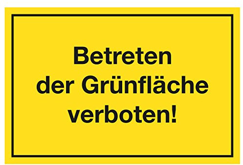 WANDKINGS Hinweisschild - Betreten der Grünfläche verboten! - stabile Aluminium Verbundplatte - Wähle eine Größe - 30x20 cm