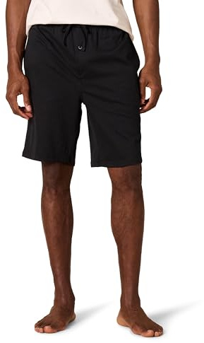 Amazon Essentials Knit Pajama Short, Pantalones cortos Hombre, Negro (Black Bla), Talla única (Talla del fabricante: Large)