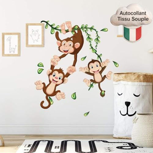 kina Adesivo Murale Bambini Tessuto Ecologico Anallergico Riposizionabile
