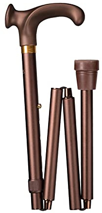 Gastrock Gehstock Deluxe-Relax-Faltstock Soft bronze linke Hand