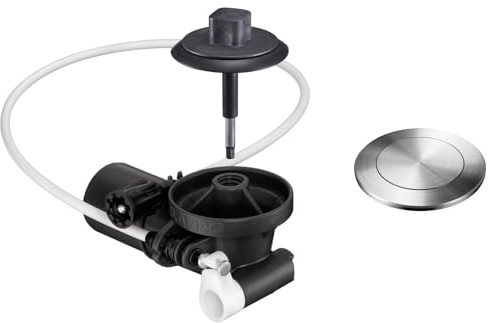 BLANCO PushControl Edelstahl Nachrüstset | Die | Intuitive Druckbedienung | Erforderlicher Bohrdurchmesser: 35 mm | Leichte Reinigung