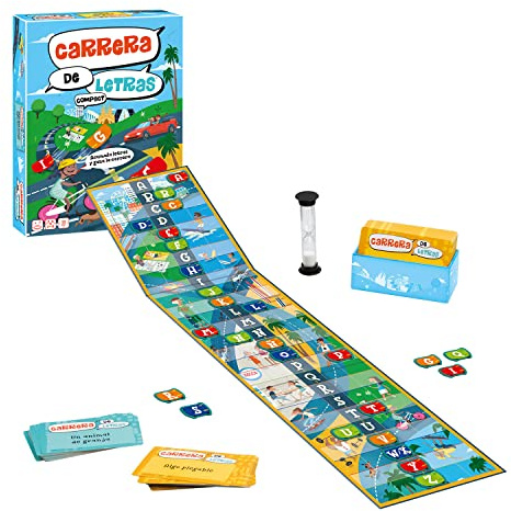 Ludilo - Carrera De Letras | Juegos De Mesa Niños 7 Años O Más | Juegos Reunidos con 108 Tarjetas | Juego Mesa De Cooperación De 2 A 8 Jugadores | Regalos Niño De 7 Años O Más