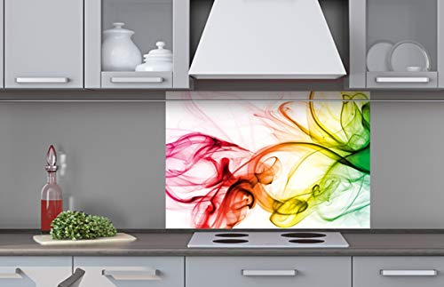 Dimex Panel posterior de cocina compuesto de humo 60 x 40 cm | protección contra salpicaduras de cocina para cocina y fregadero | calidad premium, aluminio Dibond, grosor 3 mm – Fabricado en la UE