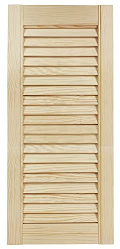 Lamellentüren Holz 1er Pack 294x690 mm | Holztür aus massiver Kiefer mit fühlbarer Struktur | Möbelfronten für kreative Renovierung | Lamellentür für Schrank oder Garderobe | Natur