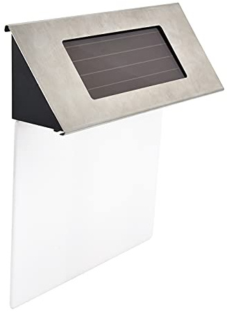 Hausnummern Solarbetriebene, helle LED Beleuchtung mit automatischer Lichtsensorsteuerung, Edelstahl Solar Hausnummer Plakette, wetterfest & energiesparend, für Haushof Farmen, Ein