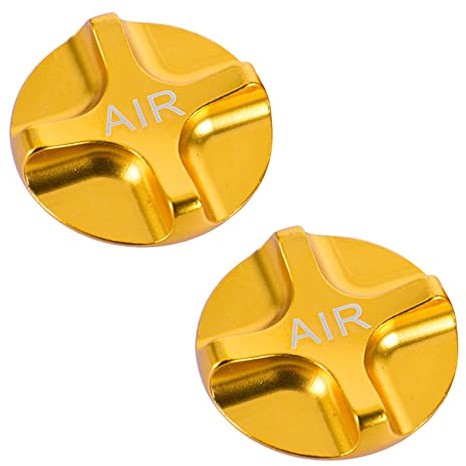 KVSERT 2 x Fahrrad--Schaber, amerikanische Ventilkappen, Fahrradaufhängung, Vorderradgabel, Teile für Rennrad, Gold