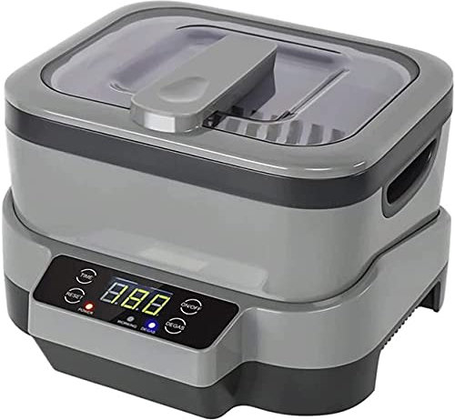 Samnuerly Ultrasonic Cleaner,1.2L 40khz Ultra Sonic Jewellery Watch Bath Cleaning Machine with Degas,for Jewelry Glasses Watch Metal Coins Dentures