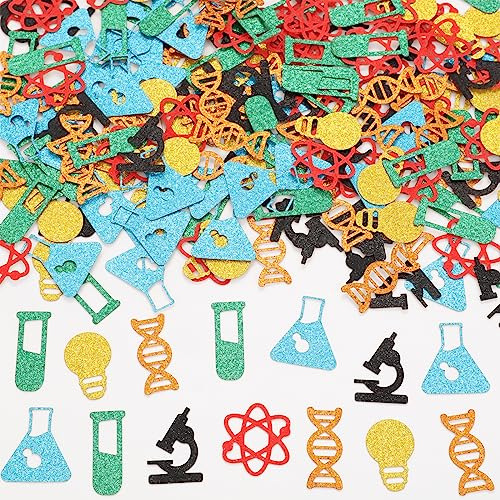 200pcs Wissenschaft Konfetti Geburtstag Party Dekorationen für Jungen Mädchen, Wissenschaftler Schleim und Spaß Thema alles Gute zum Geburtstag Feier Party Supplies Papier Konfetti Tisch Home Decor