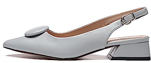 Rio Fiore Pumps, damslingpumps, 4 cm blockklack, mjuk mockaimitation/konstläder, bekväma pumps med klack, vit/svart/vinröd/beige/blå/gul/taupe, Slingbacks, ryggrem, ML682-0716, blå, 38 EU smal