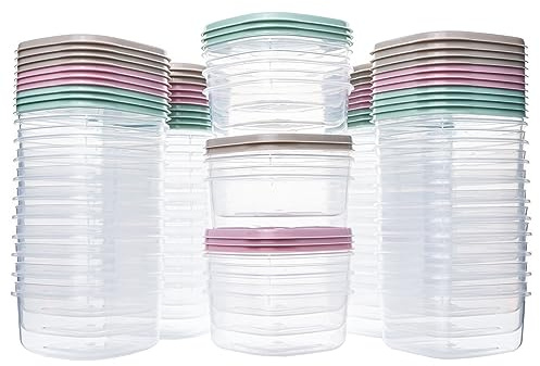 Recipientes Plastico para Alimentos 220ml 48 uds | Fiambreras para Comida