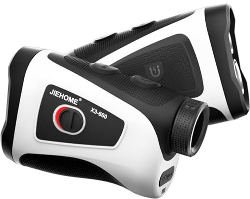 JIEHOME X3 - Telémetro de golf con pendiente recargable, magnético, láser, con bloqueo de bandera, vibración, exploración continua, distancia de exploración continua, para torneos legales