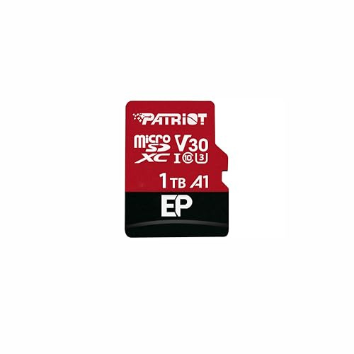 Carte mémoire Patriot EP Series Micro SDXC 1 to V30 A1 UHS-I U3 4K UHD - avec Adaptateur SD - PEF1TBEP31MCX
