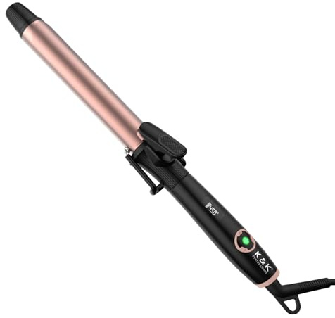 K&K 1.2 Professional Tourmaline Ceramic Curling Iron Hair Curler Wand