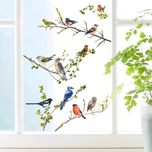Birds Window Decals Anti Collision Double Sided Window (23.6 x 11.8 inch)