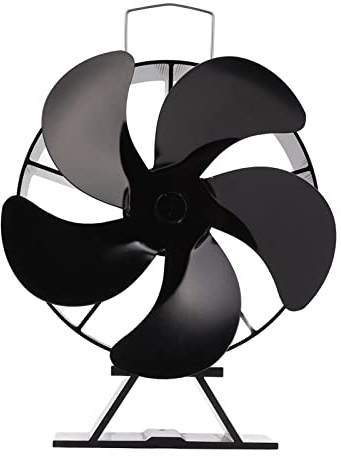 Verdant Touch Estufa de leña Ventilador de chimenea Ventilador de estufa alimentado por calor Ventilador de estufa de 5 aspas Ventilador de chimenea de leña Circular cálido resistente a altas
