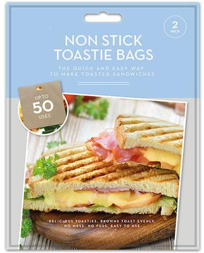 Vision4ever 2 Pack Toastie BagsNon Stick Quick Hot Sandwich Toaster Reusable Warm (Upto 50 Uses)