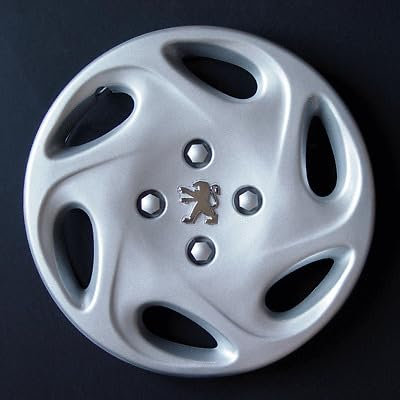 Kit di 4 copricerchi adattabili - per PEUGEOT 206/106 / 306/406 / 806 / Ranch/Bipper - diametro 14 - con logo cromato - non originali