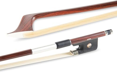 GEWA Cellobogen Carbon Student 3/4 - Holzoptik dunkelbraun - Ebenholzfrosch - Naturhaarbezug