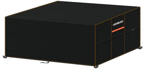 HEIMUNI Fundas Muebles Jardin Exterior Impermeable 170x110x75cm Funda Mesa Jardín, 420D Oxford Funda Mesa con Cordón Cubre Muebles Exterior Impermeable para Mesas de Jardín y Juegos de Muebles