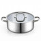 Cook N Home Stainless Steel Stockpot with Lid 7 Quart, Tri-Ply Clad Dutch Oven Soup Pot, Induction Cooking Pot, Silver