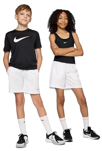 Nike Multi Dri-Fit DX5382-101 Short d'entraînement pour Enfants Plus âgés, Blanc, Noir, Taille L