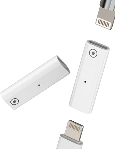 Adaptador de carga Lightning hembra a Lightning hembra para Apple Pencil (2 unidades) para iPad para iPhone Cable Charger Conexiones de 1 generación Convertidor de lápiz para Apple MFi Certified Pen