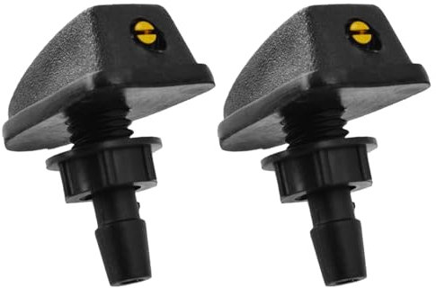 MEXWLOP Auto Universal Frontscheibe Wischer Düse Jet Sprayer Schlauch Rohr Connector Kit Spray Wasser Fan Auslauf Waschmaschine Outlet Einstellung Scheibenwaschdüse(2pcs Nozzles)