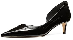 Michael Kors Women's Elyse Kitten Pump, Black/Patent Leather, 6.5