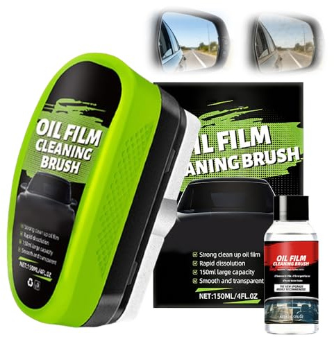 Leistungsstarkes Ölfilm-Brush 150ml, 2026 Neuest Scheibenreiniger Auto, anti beschlag reiniger, Ölabweisende Folie Fensterputzer Für Autoscheiben Windschutzscheiben Und Spiegel (1, PCS)