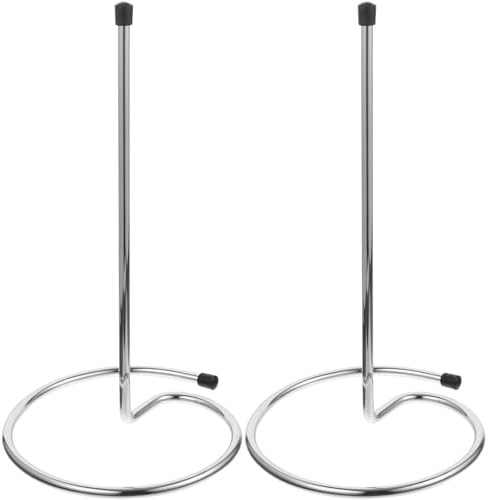 SHINEOFI 2 Stück Weindekanter Abtropfgestell aus Metall Platzsparender Trockner für Weinkaraffen Edelstahl Halter für Hausbar Bar Restaurant