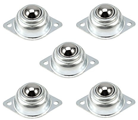 5 Stücke Schwerlast Kugelrollen Ball Transfer Lagereinheit 15mm Dia Eisen Kegelrollenlager Zwei Löcher Universal Stahlkugel für Getriebe Möbel Rollstuhl
