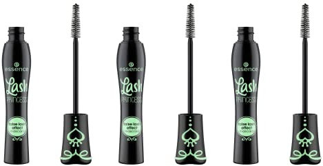 essence Lash Princess False Lash Effect Mascara – Black, Defining & Volume-Shaping, Long-Lasting, Smudge-Proof, Clump-Free, Vegan, Perfume-Free, Ophthalmologist-Tested – Pack of 3 (3 x 12 ml)