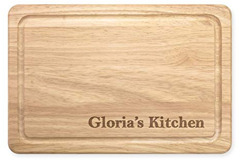 Personalised Custom Name Initials Corner Rectangular Wooden Chopping Cheese Board