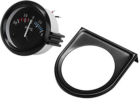 Amperimetro Coche 12v Amperimetro Coche 12v Amperimetro Coche 12v Telaio Di Montaggio, 12v 60-0-60 Amp Ampere Meter Amperometro Calibro Universale 52m/2in Universale Per Veicolo