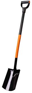 TOP TOOLS Profi Spaten Gärtnerspaten Gartenspaten Metall Stiel D-Griff