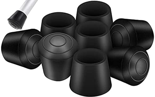 Tappi protettivi per gambe tavolo, sedie 20 pezzi gomma odore rotondo, nero (19-20 mm)