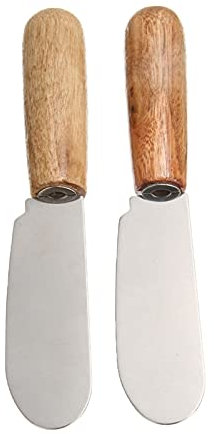 caihuashopping Käseschneider Käseschneider Edelstahl Käse Slicer Spatel Creme Sandwich Käse Slicer Messer 10 cm Mini Home Küche Spatel Werkzeug 2 stücke Käsehobel