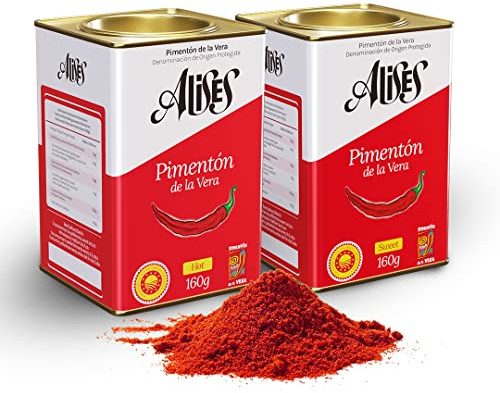 Alises - Paprika Fumé Doux et Piquant 320 g - Appellation d´Origine Protégée - Pimentón De La Vera - Espagne